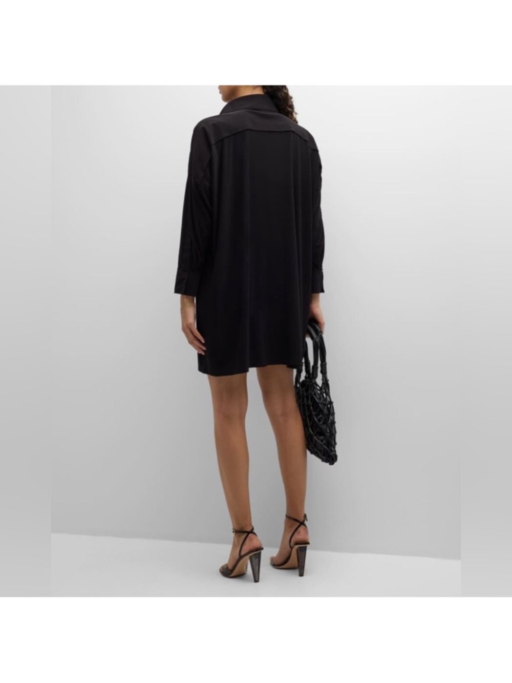 Norma Kamali Black Shirt Dress - Picture 4 of 13